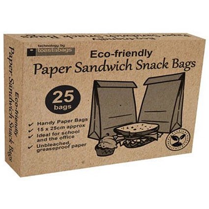 ECO Paper Sandwich & Snack Bags 25pk