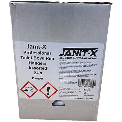 Janit-X Toilet Bowl Rim Hangers, Assorted, Pack of 24