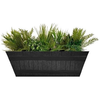 Fixtures Barrel Design Grey Trough, 50.8cm x 25.4cm x 19cm