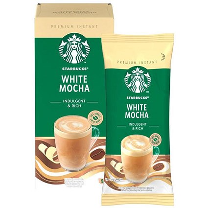 Starbucks White Mocha Instant Coffee Sachets, 24g, Pack of 5