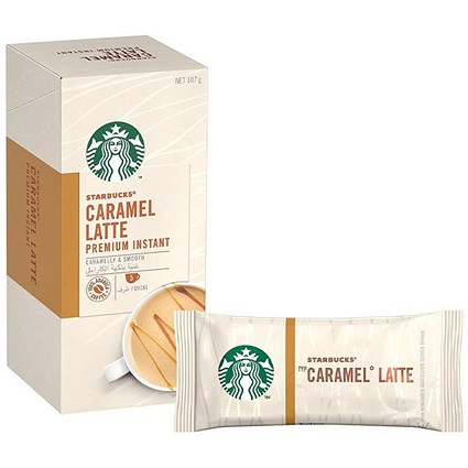 Starbucks White Caramel Latte Instant Coffee Sachets, 21.5g, Pack of 5