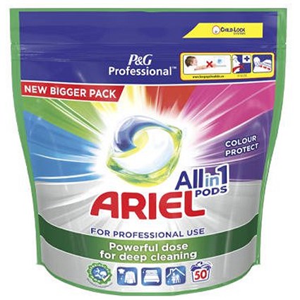 Ariel Professional Colour Protect All In 1 Pods, Pack of 50