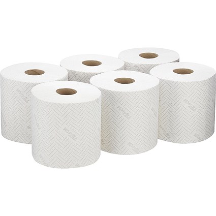 Wypall L20 2-Ply Essential Centrefeed Roll, 150m, White, Pack of 6