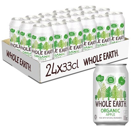 Whole Earth Organic Sparkling Apple, 24x330ml Cans