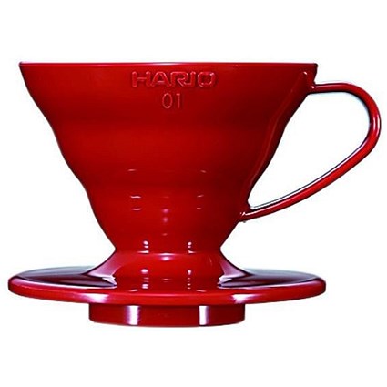 Hario V60 Plastic Coffee Dripper, Size 01, Red