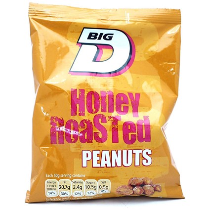 Big D Honey Roasted Peanuts, 160g, Pack of 24