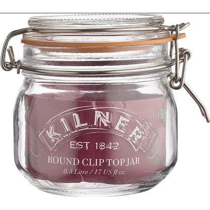 Kilner Clip Top Round Jar, 500ml