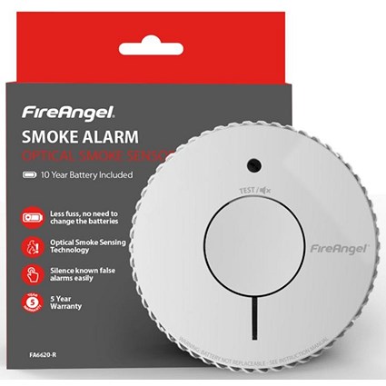 Fire Angel Optical Smoke Alarm Sealed With 10 Year Life Battery