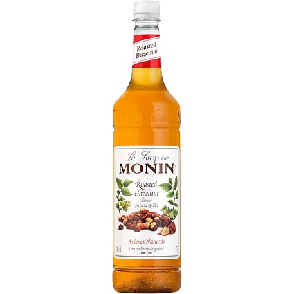 Monin Roasted Hazelnut Syrup, 1 Litre, Plastic Bottle