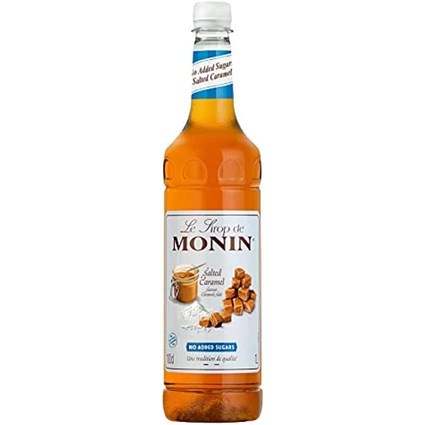 Monin Sugar Free Caramel Syrup, 1 Litre, Plastic Bottle