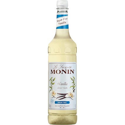 Monin Sugar Free Vanilla Syrup, 1 Litre, Plastic Bottle