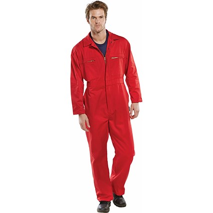 Beeswift Heavy Weight Boilersuit, Red, 50