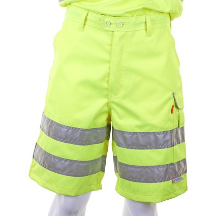 Beeswift Hi Visibility Shorts, Saturn Yellow, 30