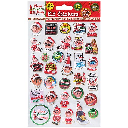 Elf Vinyl Puffy Stickers, Pack of 6