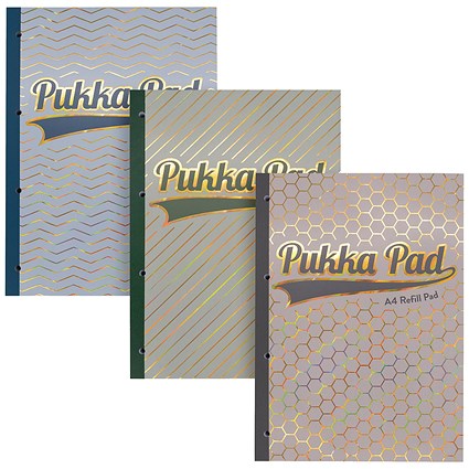 Pukka Haze Refill Pad, A4, Ruled With Margin, 300 Pages, Assorted, Pack of 3