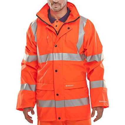 Beeswift Super B-Dri Breathable Jacket, Orange, 3XL