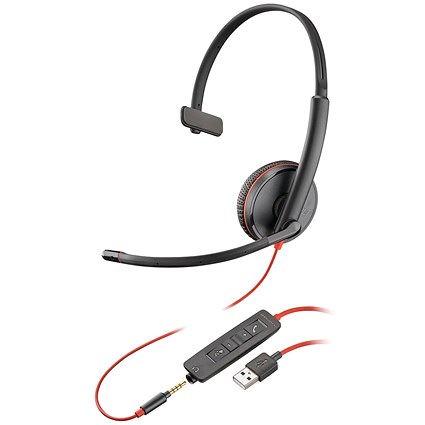 Poly Blackwire 3215 Monaural USB-A Headset