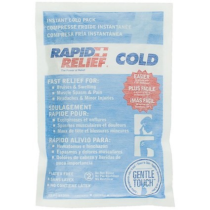 Rapid Aid Instant Cold Pack, Comes with Gentle Touch Technology, Large, 12.7x22.8cm