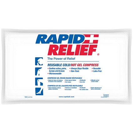 Rapid Aid Deluxe Hot and Cold Gel Compress, Comes with Contour Gel, 15.2x12.7cm