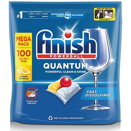 Finish Quantum All In One Dishwasher Tablets, Lemon, Pack of 100