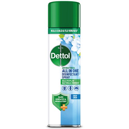 Dettol All In One Disinfectant Spray, Linen, 300ml, Pack of 6