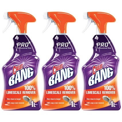 Cillit Bang Professional Limescale Remover, 1 Litre - 3 Pack Saver Bundle