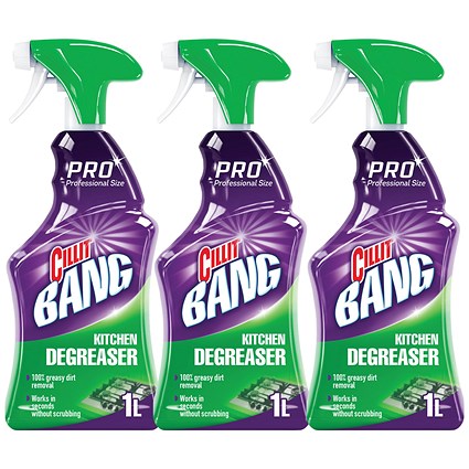 Cillit Bang Professional Kitchen Degreaser, 1 Litre - 3 Pack Saver Bundle