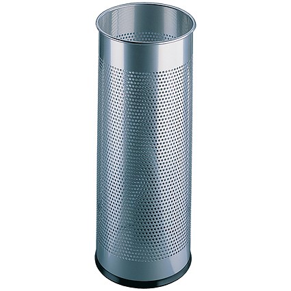 Umbrella/Waste Bin Perforated Silver