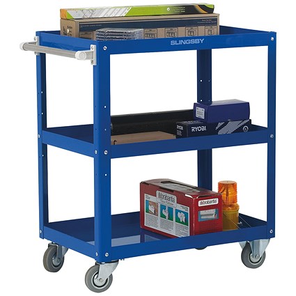 Works Blue 3-Tier Trolley 329944