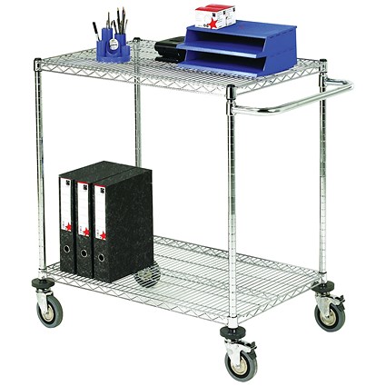 Mobile Trolley 2-Tier Chrome 373003