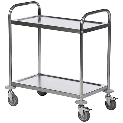 Economy Stainless Steel 2-Shelf Trolley 375608