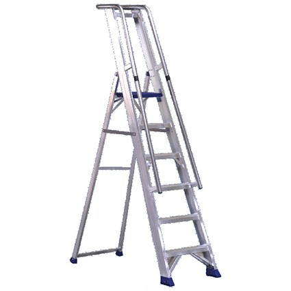 Aluminium 7 Steps Ladder With Platform 377857