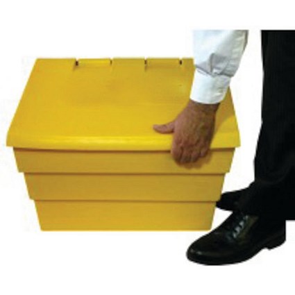 Mini Salt and Grit Bin, 50 Litre, Yellow