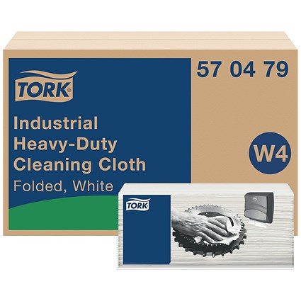 Tork Heavy-Duty Industrial Cleaning Cloth, White, Pack of 240