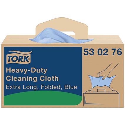 Tork Heavy-Duty Cleaning Cloth, Blue, Pack of 120