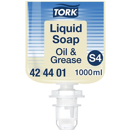 Tork S4 Oil & Grease Liquid Soap, 1 Litre, Pack of 6