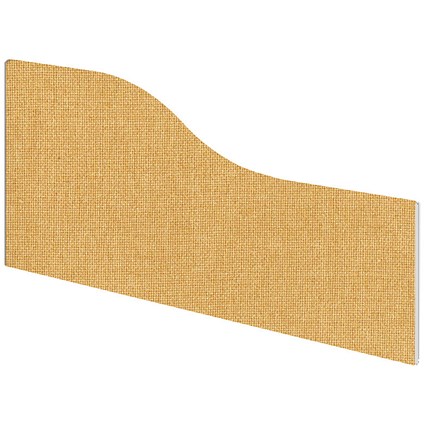 Impulse Plus Wave Desk Screen, 600x450mm, Beige