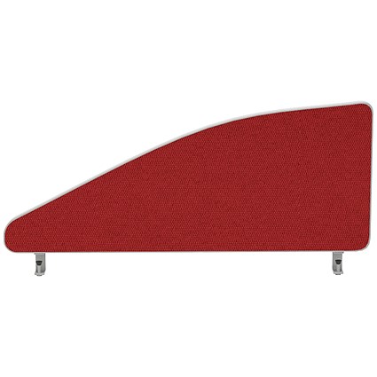 Impulse Plus Angle Desk Screen, 800x450mm, Burgundy