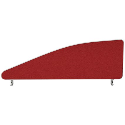 Impulse Plus Angle Desk Screen, 1000x450mm, Burgundy