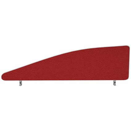 Impulse Plus Angle Desk Screen, 1200x450mm, Burgundy