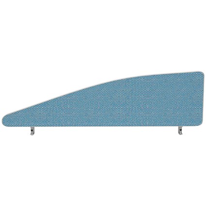 Impulse Plus Angle Desk Screen, 1200x450mm, Sky Blue