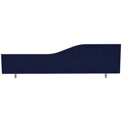 Impulse Plus Wave Desk Screen, 1400x450mm, Royal Blue