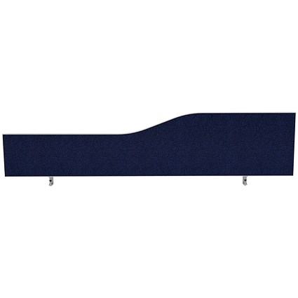 Impulse Plus Wave Desk Screen, 1600x450mm, Royal Blue