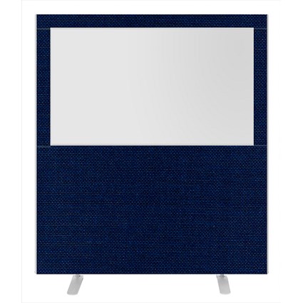 Impulse Plus Clear Half Vision Floor Screen, 1600x1650mm, Royal Blue