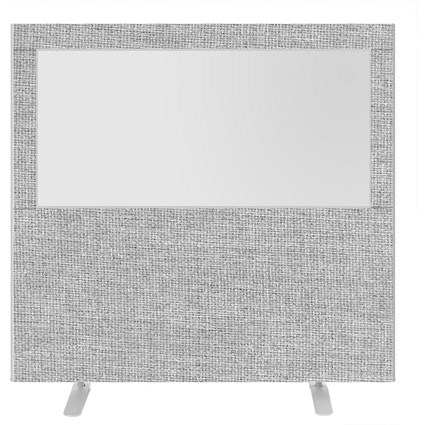 Impulse Plus Clear Half Vision Floor Screen, 1600x1500mm, Light Grey