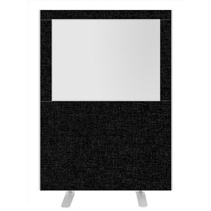 Impulse Plus Clear Half Vision Floor Screen, 1200x1500mm, Black