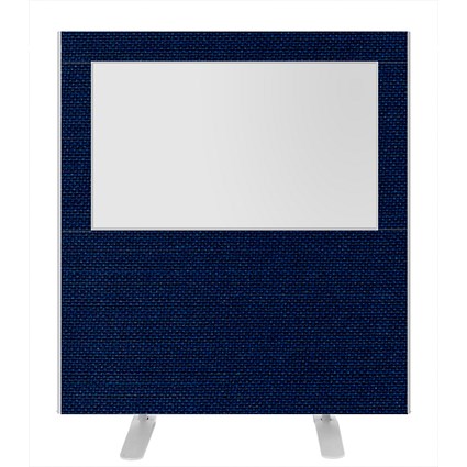 Impulse Plus Clear Half Vision Floor Screen, 1200x1200mm, Royal Blue