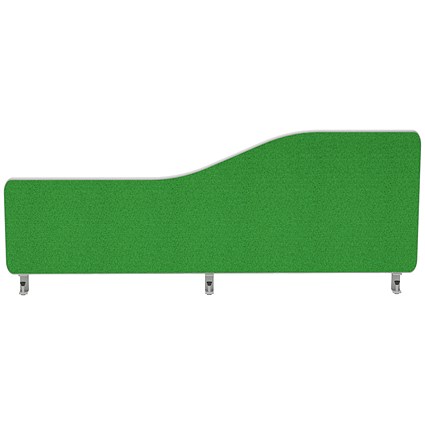 Impulse Plus Wave Desk Screen, 1000x400mm, Palm Green