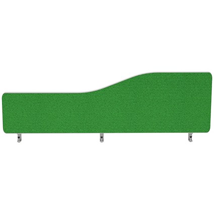 Impulse Plus Wave Desk Screen, 1200x400mm, Palm Green