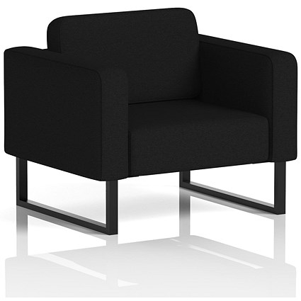 Brixworth Armchair, With Black Legs, In X2 Fabric, Diameter